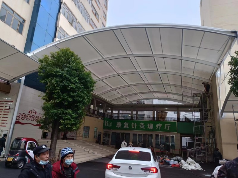 余姚市推拉雨棚定制厂家，仓库通道、卸货区移动伸缩棚搭建-2